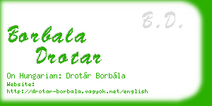 borbala drotar business card