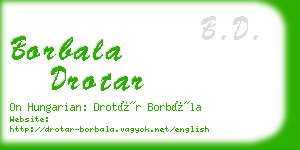 borbala drotar business card